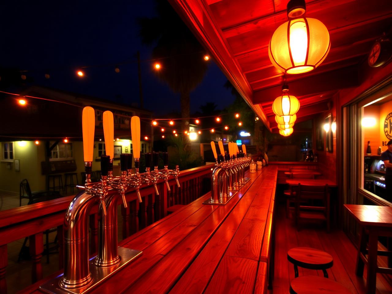 Deck com torneiras de chopp
