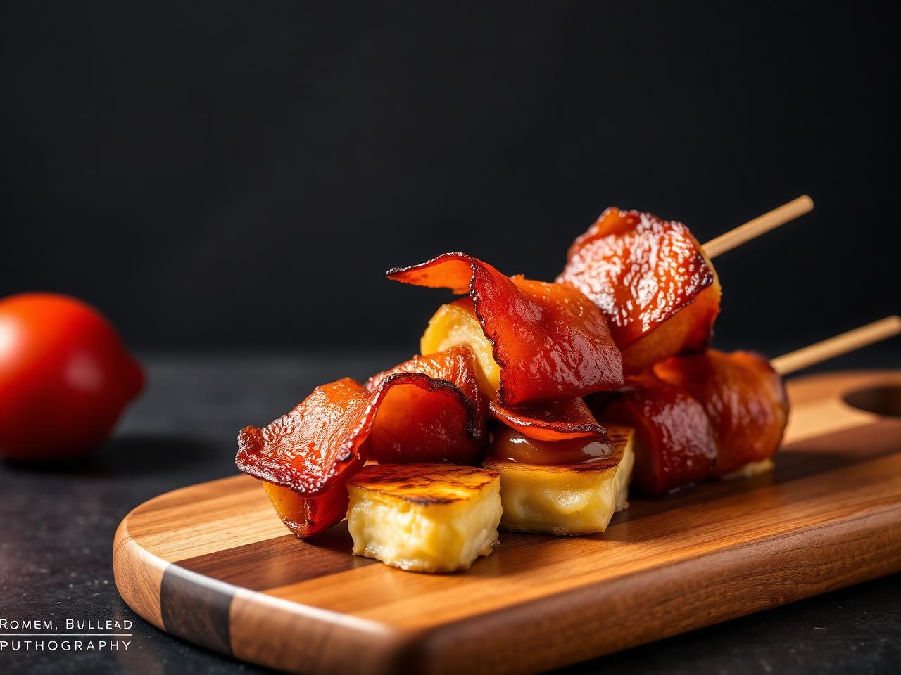 Espeto Romeu e Julieta com Bacon, queijo coalho e goiabada